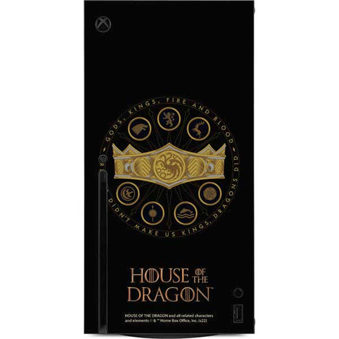 HBO House of the Dragon Crown and Sigils Xbox Series X Console Skin