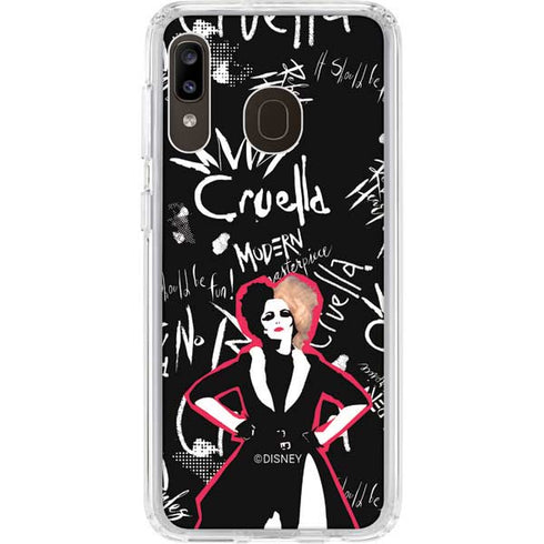 Disney Cruella (2021) Animated Pattern Galaxy A20 Clear Case