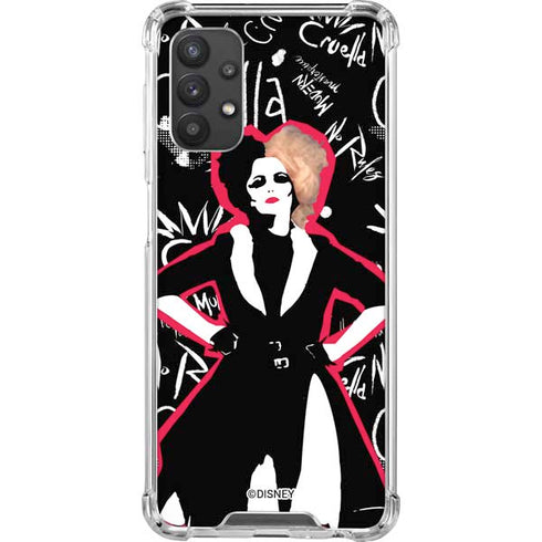 Disney Cruella (2021) Animated Pattern Galaxy A32 5G Clear Case