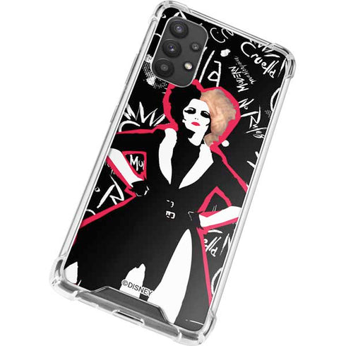 Disney Cruella (2021) Animated Pattern Galaxy A32 5G Clear Case