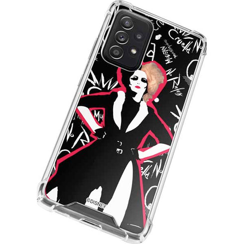 Disney Cruella (2021) Animated Pattern Galaxy A52 5G Clear Case