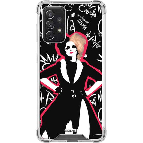 Disney Cruella (2021) Animated Pattern Galaxy A72 5G Clear Case