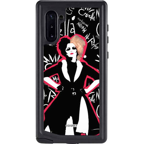 Disney Cruella (2021) Animated Pattern Galaxy Note 10 Waterproof Case