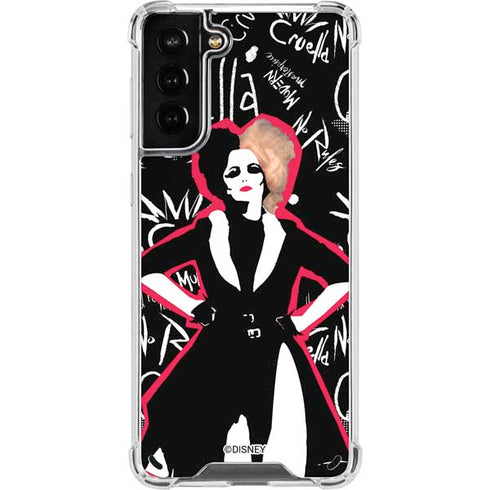 Disney Cruella (2021) Animated Pattern Galaxy S21 Plus 5G Clear Case