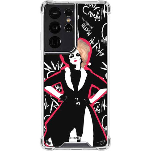 Disney Cruella (2021) Animated Pattern Galaxy S21 Ultra 5G Clear Case