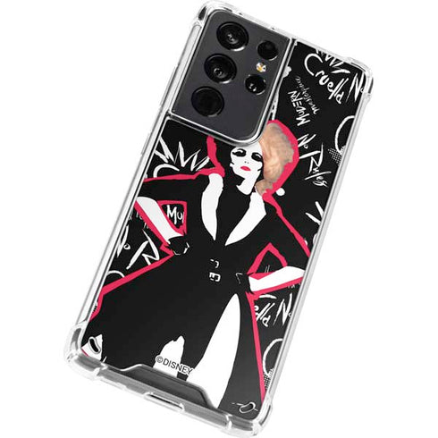 Disney Cruella (2021) Animated Pattern Galaxy S21 Ultra 5G Clear Case