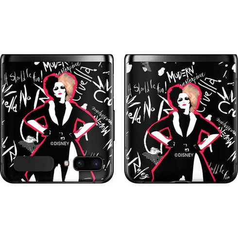 Disney Cruella (2021) Animated Pattern Galaxy Z Flip Skin
