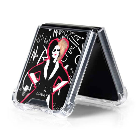 Disney Cruella (2021) Animated Pattern Galaxy Z Flip5 5G Clear Case