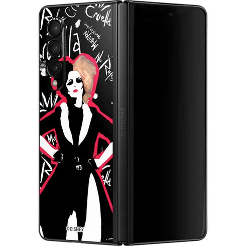 Disney Cruella (2021) Animated Pattern Galaxy Z Fold3 5G Skin