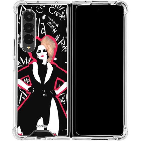 Disney Cruella (2021) Animated Pattern Galaxy Z Fold4 5G Clear Case