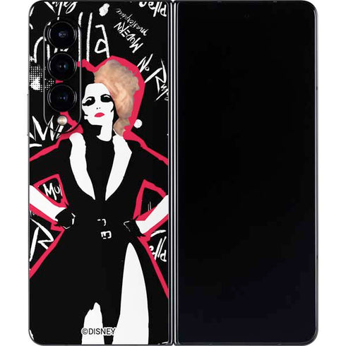 Disney Cruella (2021) Animated Pattern Galaxy Z Fold4 5G Skin