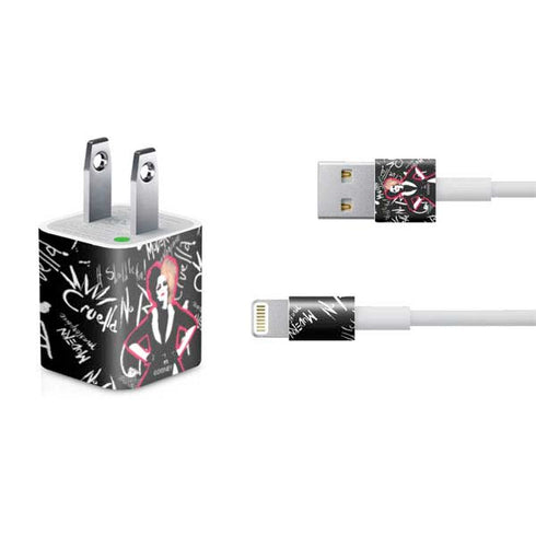 Disney Cruella (2021) Animated Pattern iPhone Charger (5W USB) Skin
