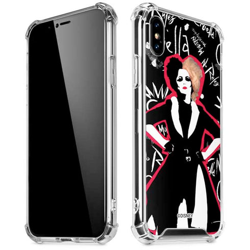 Disney Cruella (2021) Animated Pattern iPhone XS Max Clear Case