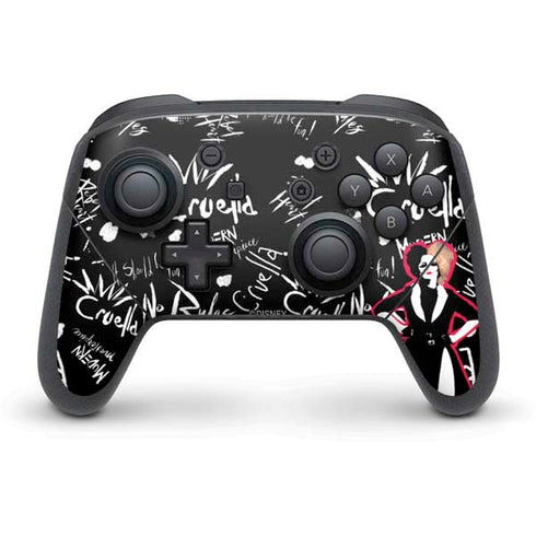 Disney Cruella (2021) Animated Pattern Nintendo Switch Pro Controller Skin