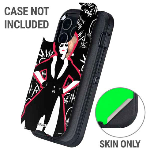 Disney Cruella (2021) Animated Pattern Otterbox Defender iPhone Skin