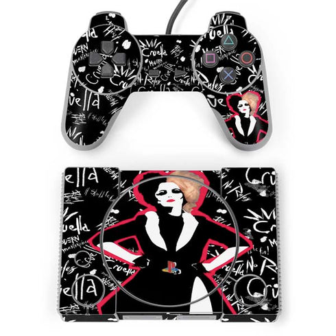 Disney Cruella (2021) Animated Pattern PlayStation Classic Bundle Skin