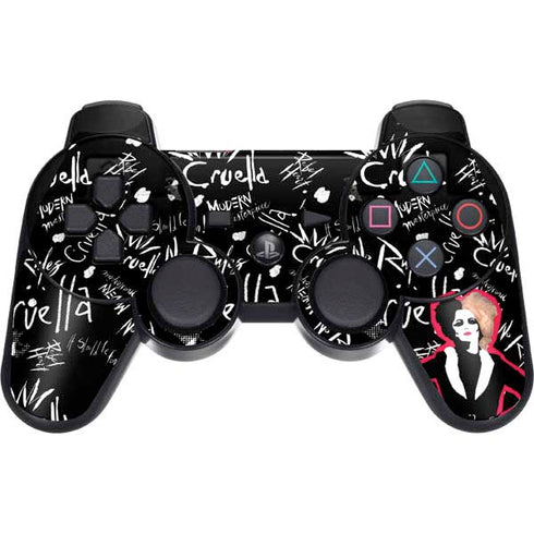 Disney Cruella (2021) Animated Pattern PS3 Dual Shock wireless controller Skin