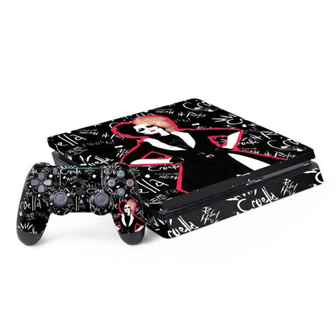 Disney Cruella (2021) Animated Pattern PS4 Slim Bundle Skin