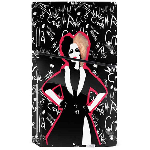 Disney Cruella (2021) Animated Pattern PS5 Slim Disk Console Skin