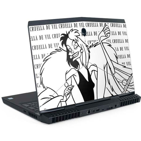Disney Villains Cruella de Vil Black and White Dell Alienware Skin