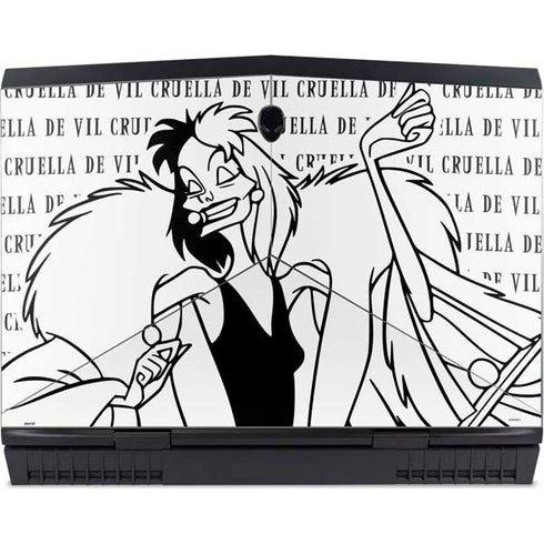 Disney Villains Cruella de Vil Black and White Dell Alienware Skin