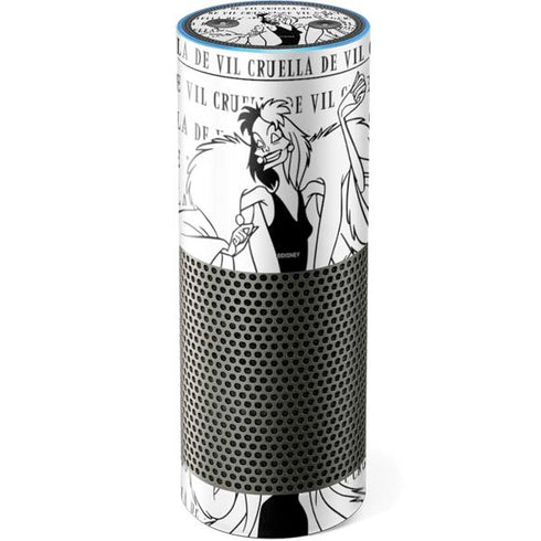 Disney Villains Cruella de Vil Black and White Amazon Echo Skin