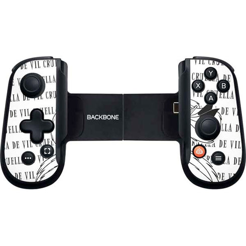 Disney Villains Cruella de Vil Black and White Backbone One for iPhone Game Controller Skin