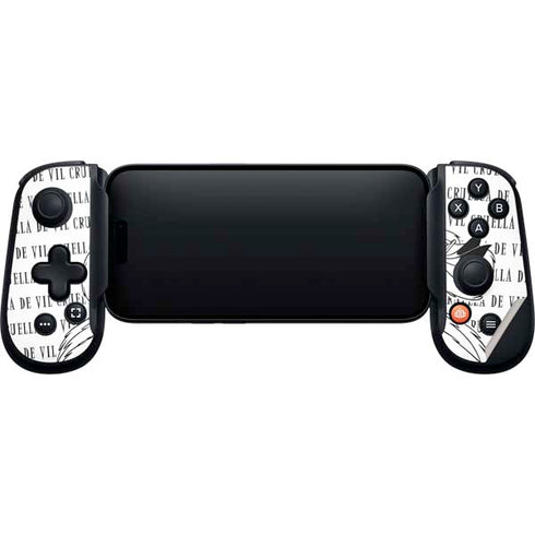 Disney Villains Cruella de Vil Black and White Backbone One for iPhone Game Controller Skin