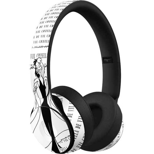 Disney Villains Cruella de Vil Black and White Beats Solo Pro Skin