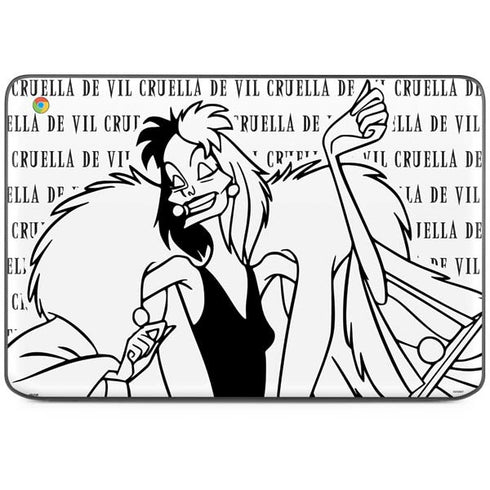 Disney Villains Cruella de Vil Black and White HP Chromebook Skin