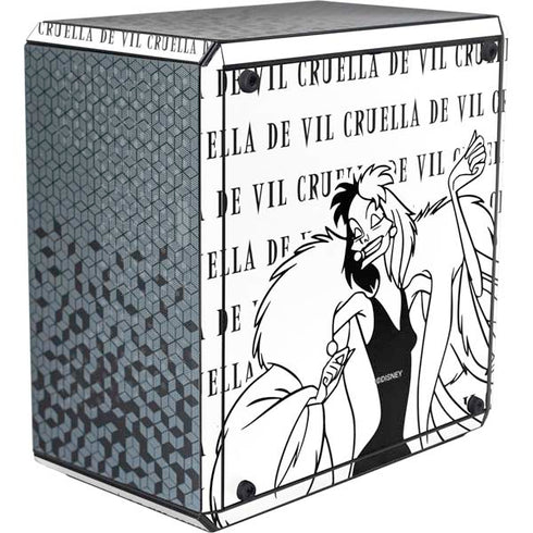 Disney Villains Cruella de Vil Black and White Cooler Master MasterBox Q300L Mini Tower Skin