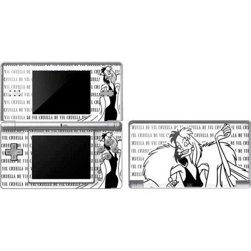 Disney Villains Cruella de Vil Black and White DS Lite Skin
