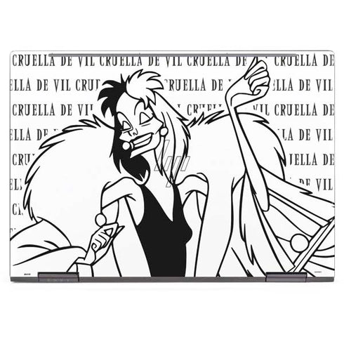 Disney Villains Cruella de Vil Black and White HP Envy Skin
