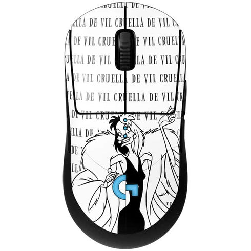 Disney Villains Cruella de Vil Black and White G Pro Wireless Gaming Mouse Skin