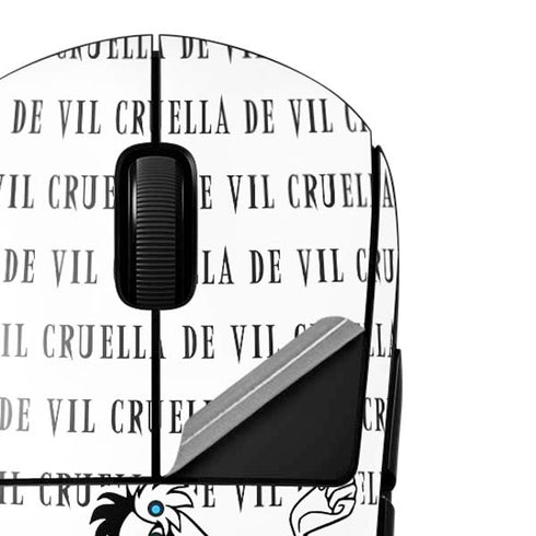 Disney Villains Cruella de Vil Black and White G Pro Wireless Gaming Mouse Skin