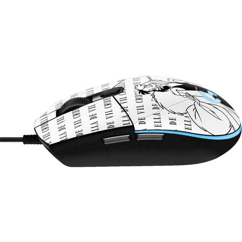 Disney Villains Cruella de Vil Black and White G203 Prodigy RGB Wired Gaming Mouse Skin