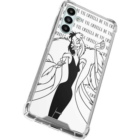 Disney Villains Cruella de Vil Black and White Galaxy A13 5G Clear Case