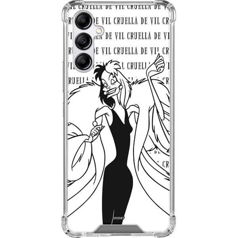 Disney Villains Cruella de Vil Black and White Galaxy A14 5G Clear Case