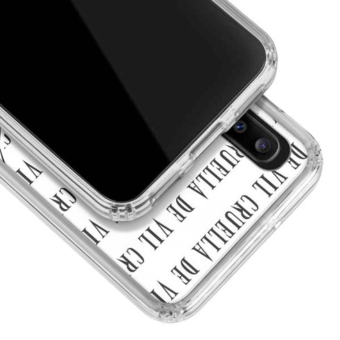 Disney Villains Cruella de Vil Black and White Galaxy A20 Clear Case
