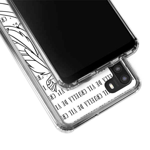 Disney Villains Cruella de Vil Black and White Galaxy A21 Clear Case