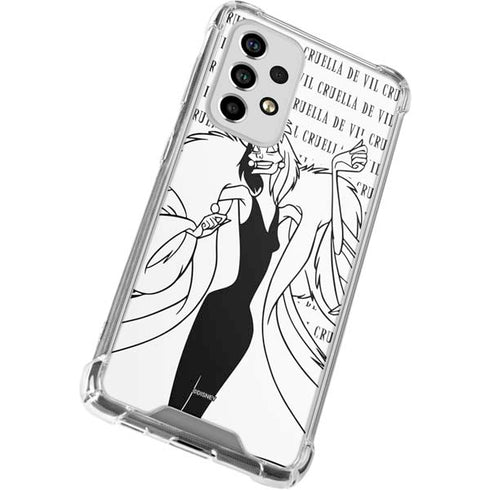 Disney Villains Cruella de Vil Black and White Galaxy A53 5G Clear Case