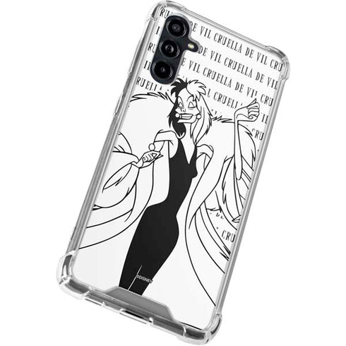 Disney Villains Cruella de Vil Black and White Galaxy A54 5G Clear Case