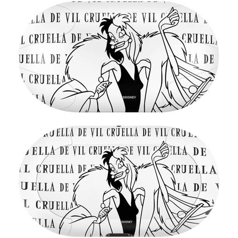 Disney Villains Cruella de Vil Black and White Galaxy Buds Skin