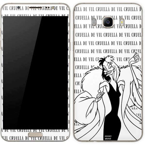 Disney Villains Cruella de Vil Black and White Galaxy J7 Skin