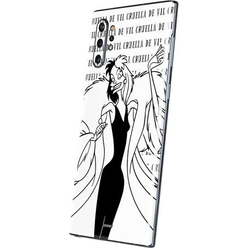 Disney Villains Cruella de Vil Black and White Galaxy Note 10 Plus Skin