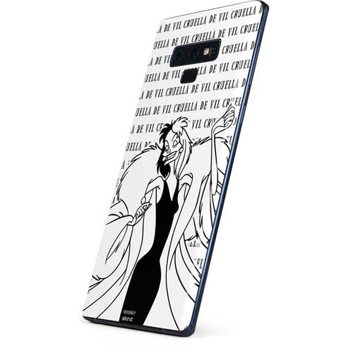 Disney Villains Cruella de Vil Black and White Galaxy Note 9 Skin