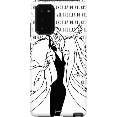 Disney Villains Cruella de Vil Black and White Galaxy Note20 5G Pro Case