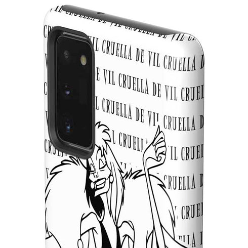 Disney Villains Cruella de Vil Black and White Galaxy Note20 5G Pro Case