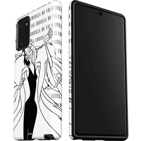 Disney Villains Cruella de Vil Black and White Galaxy Note20 5G Pro Case