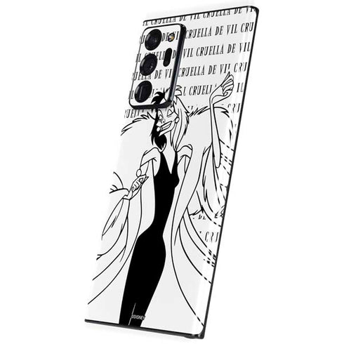 Disney Villains Cruella de Vil Black and White Galaxy Note20 Ultra 5G Skin